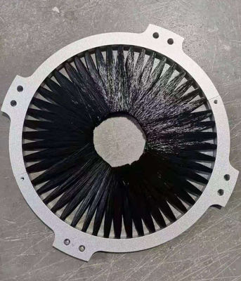 Antistatic Aluminum Two Half Round Brush For Industrial Equipment Accessories