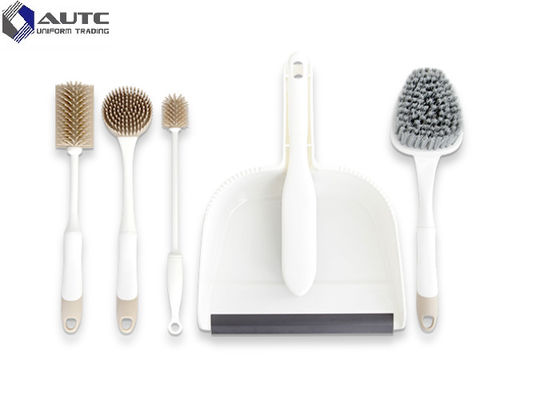 Bathroom 6 Housekeeping Brushes Set  Eco Friendly Cup Dish Washing OEM