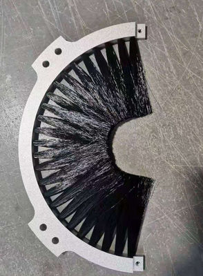 Antistatic Aluminum Two Half Round Brush For Industrial Equipment Accessories