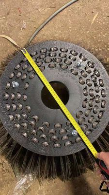 Side Gutter Brush For Brock SL140 OD400mm With Flat Steel Wire