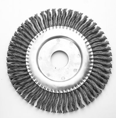 100*16mm Large Flat Stainless Steel Polished Wire Wheel Brush For Industrial Derusting